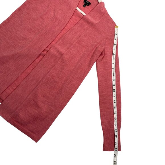 Talbots Pure Italian Merino Wool Open Cardigan Sweater XS Dusty Rose - Picture 7 of 7